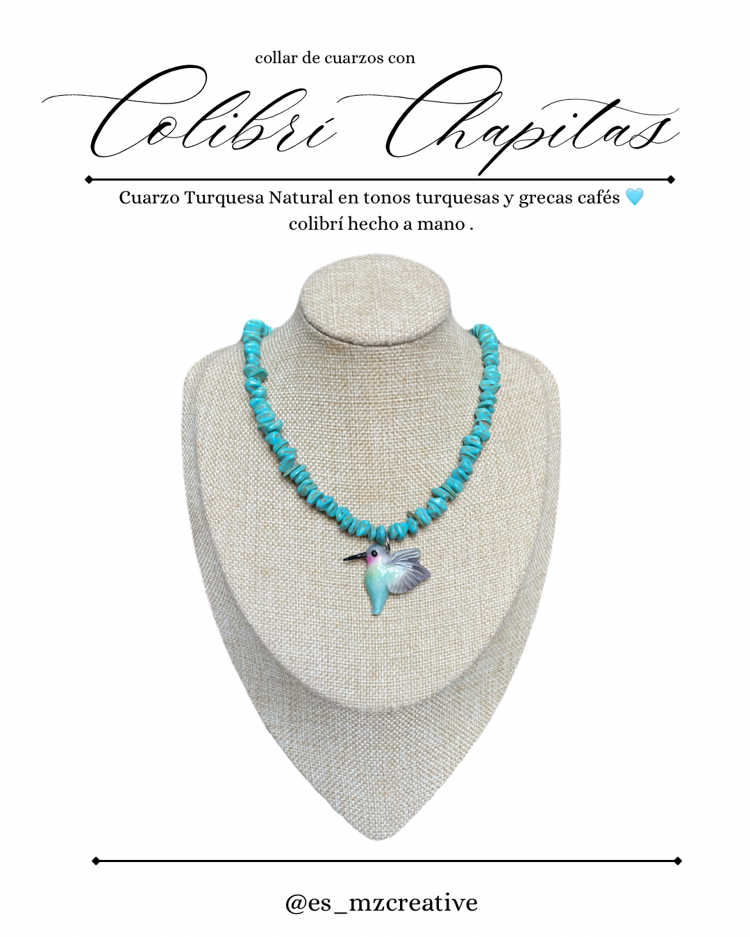 Colibrí Chapitas con Turquesa